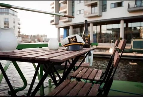 Edinburgh - Houseboats Docked boat in Edinburgh