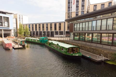 Edinburgh - Houseboats Docked boat in Edinburgh