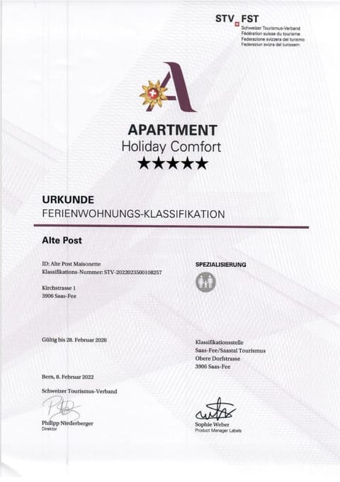 Alte Post Saas-Fee Apartment in Saas-Fee