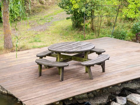Idyllic Lakeside Cottage Docked boat in Wallonia, Belgium