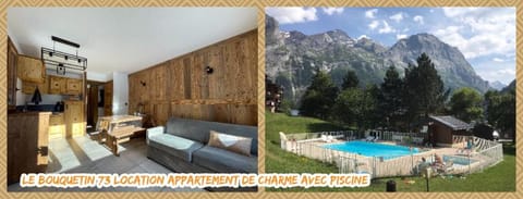 Appartement cosy type chalet avec piscine au pied des pistes et superbe vue panoramique Vacation rental in Pralognan-la-Vanoise