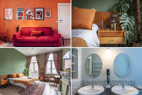 A1)Colourful Vintage Apartment 5min from Gare Midi Vacation rental in Saint-Gilles