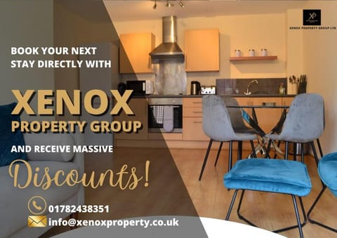 Central 3 BR Flat with a View-Free Parking Apartment in Newcastle-under-Lyme