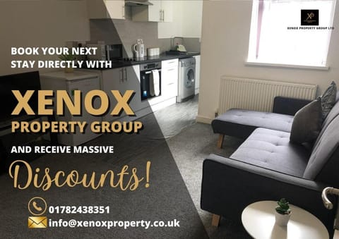 One Bed Flat in Central Stoke Near Train Station Apartment in Stoke-on-Trent