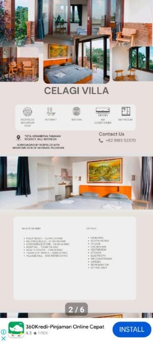 Villa Celagi Villa in Kerambitan