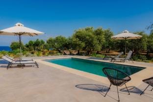 Oceanfront Villa Elaia  Private Pool   Panoramic Views Villa in Messenia