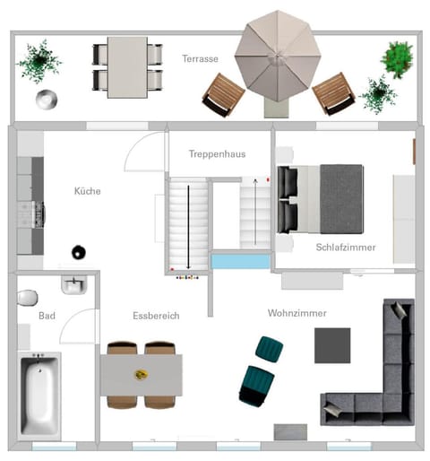 Swebenhus boven - FeWo mit großer Dachterrasse Apartment in Plau am See