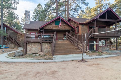Stairs down to your private sandy beach.