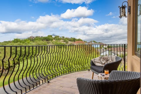 Seating area with a view.