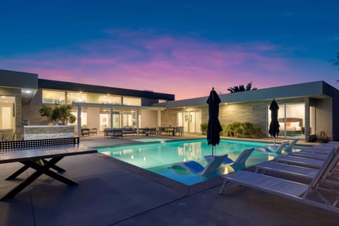Your pool oasis at dusk.