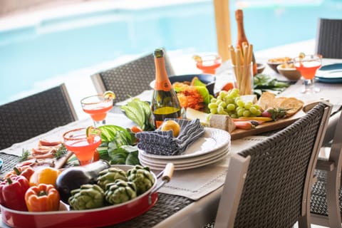 Grill up a feast for the perfect patio for dinner outside.