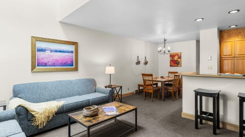 Open concept living space with modern decor.