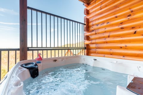 Hot tub on the balcony.