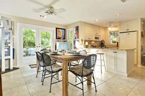 Indoor dining table.