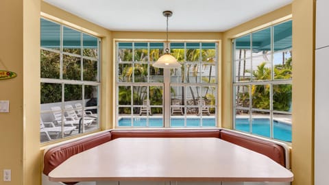 Breakfast nook in the kitchen.