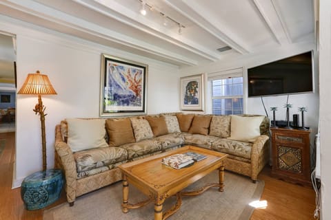 Gather in the living area for a movie.