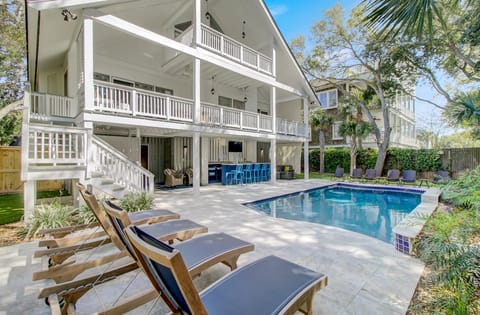 Welcome to your vacation home! Spacious pool and outdoor area.