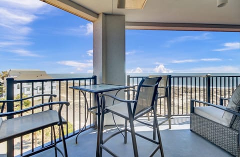 Stunning beachfront views from the balcony.