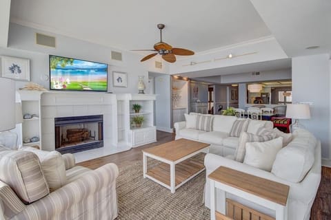 Comfortable furnishings and natural lighting.