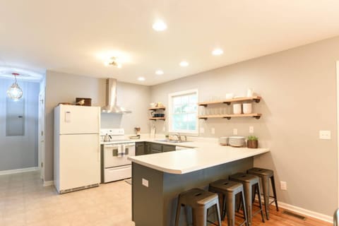 Cozy kitchen with a breakfast nook perfect for family meals.