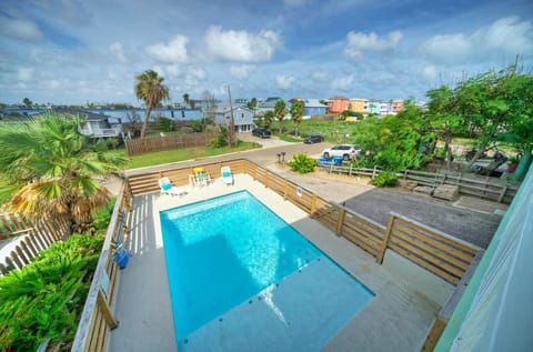 Pool view from the deck.