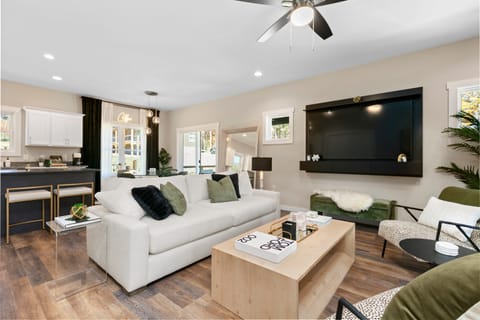 Bold, modern design throughout the interiors.