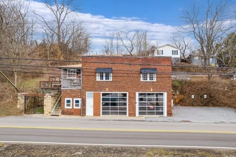 Industrial-inspired architecture with a brick exterior and chic design inside.