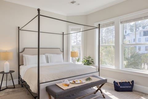 Bedroom 1 features a king bed and ensuite bathroom.