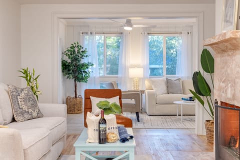 Charming, bright interior.