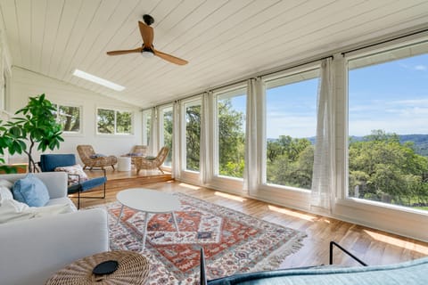 Sun room provides an additional living space.