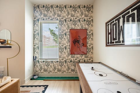 Challenge your friends to a game of air hockey!