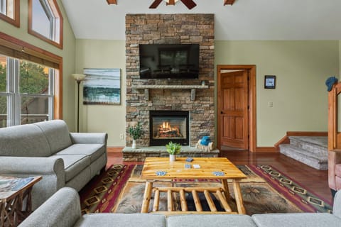 The perfect place to relax and unwind by the fire.