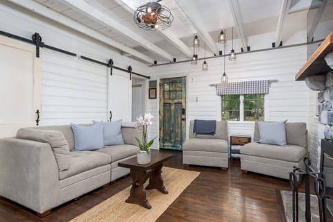 Ample seating in the living area.