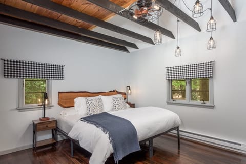 The primary bedroom features a king bed.