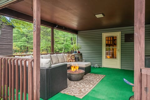 Enjoy evenings outdoors in our inviting seating area, complete with a cozy fire bowl.