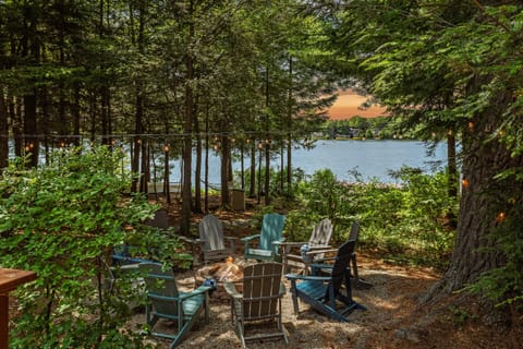 Firepit with water views.