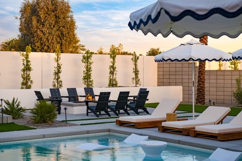 Perfect poolside retreat.
