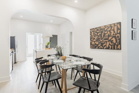 Dining area located next to the kitchen.