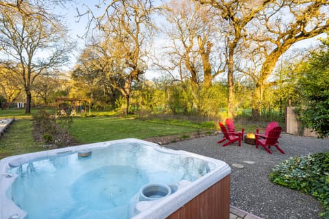 Relax with a dip in the hot tub.