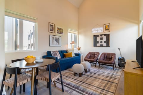 Stylish living and dining area.