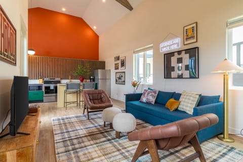 Comfortable seating in the living area.