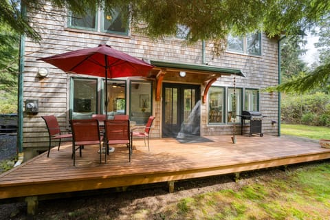 Host a BBQ surrounded by lush evergreens on our spacious deck.