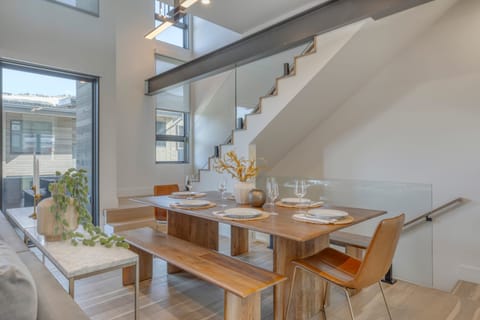 Chic dining area for memorable family dinners.