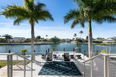 Pockets of sun and shade on the private patio.