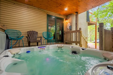 Soak in our inviting hot tub.