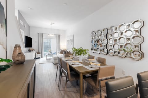 Dining table for six.