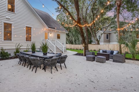 Enjoy evenings on the back patio.