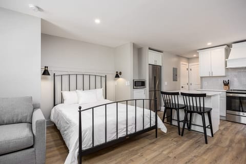 Comfortable queen-sized bed.