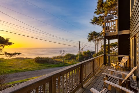 Spacious dining area and fully equipped kitchen.