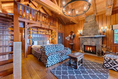 Bedroom 4 is located in the main house and features a king bed with an ensuite bathroom.